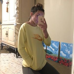 Yellow Nike crew neck